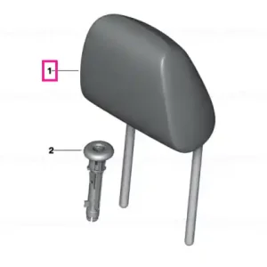 Headrest imitation leather SCHWARZ - BMW Lichidare de stoc