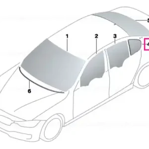 Side window, rigid, rear right - BMW Lichidare de stoc