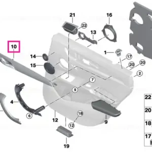 Lichidare de stoc Decorative strip, right PEARL - BMW