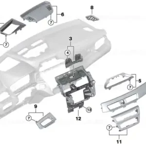 Reducere extra Ornament tablă bord pasager PERLGLANZ PERLGLANZ CHROM - BMW