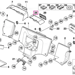 Trunk subwoofer trim panel SCHWARZ - BMW Cumpără acum