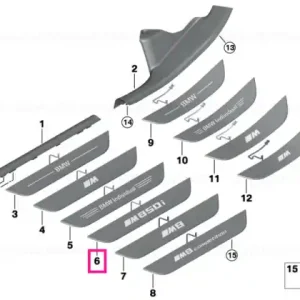 Ornament intrare iluminat stânga BMW M Cumpărături sigure