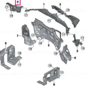 Firewall, upper section, right - BMW Chilipir