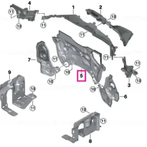 Firewall, lower section, center - BMW Lichidare de stoc