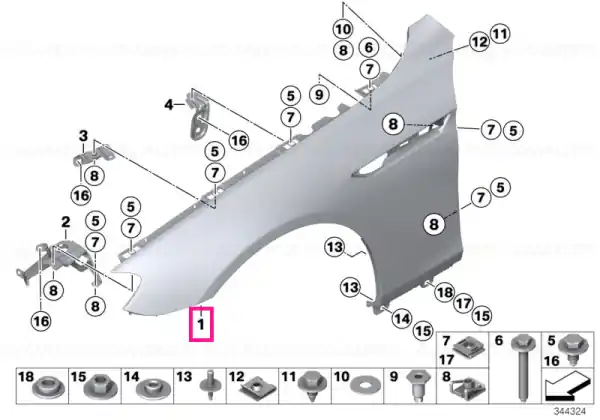 Lichidare de stoc Side panel, front left - BMW