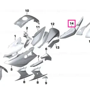 Rear lateral part, right BLACKSTORM - BMW Motorrad Promoție