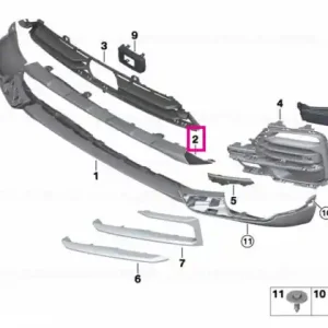 Trim underride protection front (X-Line) Plată securizată