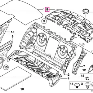Preț redus Sound insulation for upper partit.trunk - BMW