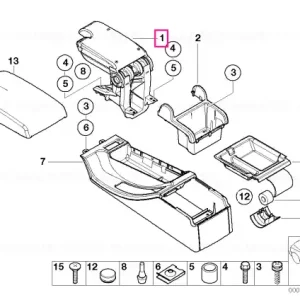 Armrest vinyl HELLBEIGE - BMW Expediere rapidă