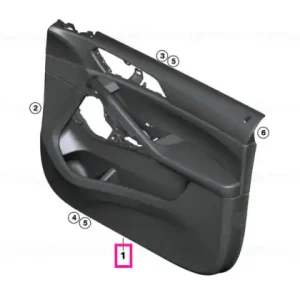 Door trim panel, front right BLACK - BMW Noutate