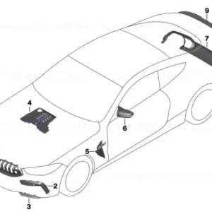 Trim tub esapament dreapta -M- CFK - BMW Transport gratuit