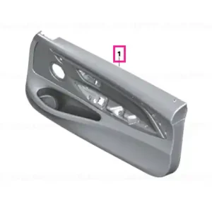 Door trim panel, fabric, front right ANTHRAZIT - BMW Plată securizată