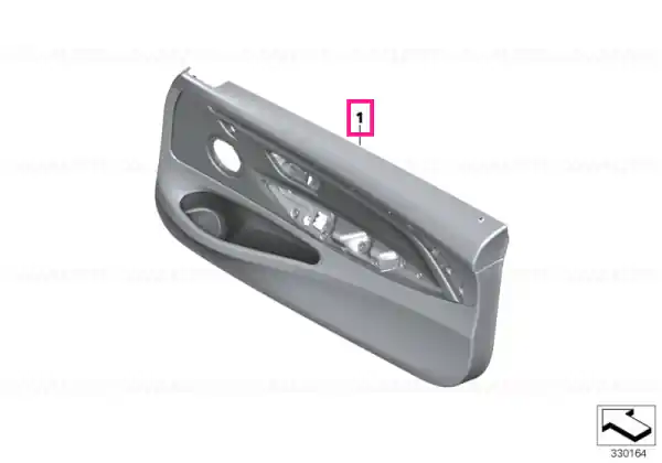 Door trim panel, fabric, front right ANTHRAZIT - BMW Plată securizată