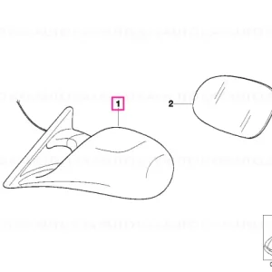 Livrare gratuită Electr.exterior heatable mirror right M TECHNIC - BMW