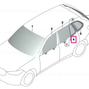 Reduceri Side window, fixed, door, rear right - BMW