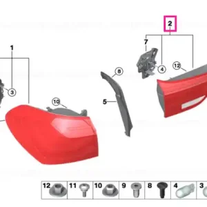Preferatul clienților Rear light in trunk lid, left - BMW