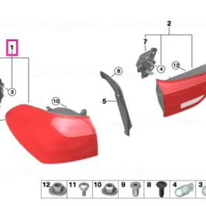 Rear light in the side panel, right - BMW Disponibil imediat