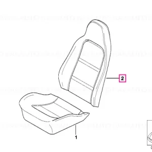Chilipir Right backrest upholstery Q2CA,Q3CA GRUEN - BMW