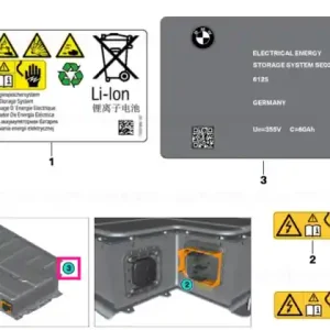 Ofertă Type plate, high-voltage battery - BMW