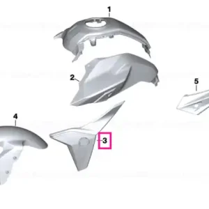 Cumpărături sigure Radiator cowl, left GRANIT-GREY - BMW Motorrad