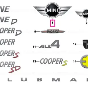 MINI emblem BLACK - BMW - Mini Noutate