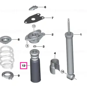 Auxiliary damper w.protective tube rear - BMW Mai ieftin