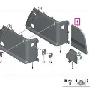 Right trunk flap SCHWARZ - BMW Preț promoțional
