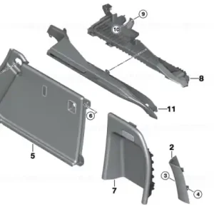 Preț redus Capac clips spatar scaun dreapta SCHWARZ - BMW