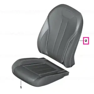 Chilipir Husă spătar confort, piele ST, WEISS/BLAU - BMW