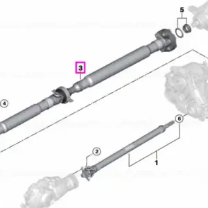 Arbore cardanic complet, spate (L=1499mm) - BMW Seria 6 G32, Seria 7 G11 Cumpără acum