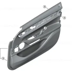 Door trim panel, leather, front left SCHWARZ - BMW Cumpără online