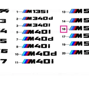 Lettering, black, painted M50D - BMW Preț promoțional