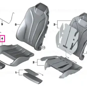 Husă scaun sport piele stânga SCHWARZ - BMW Preț mic