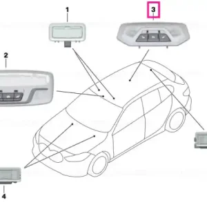 Retur gratuit Interior reading light LED rear centre - BMW