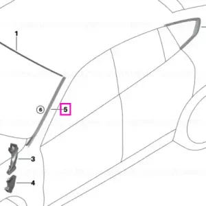 Retur gratuit Ornament jgheab parbriz dreapta, grunduit - BMW X6 G06 M F96