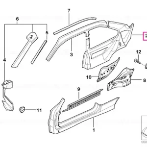 Livrare rapidă Panou ornamental lateral interior stânga - BMW