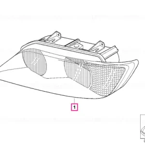 Right headlight, white turn indicator - BMW Preț redus
