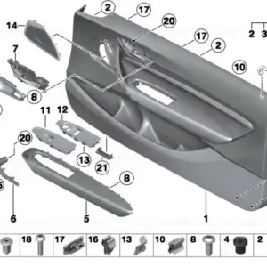 Livrare rapidă Ornament mâner tragere Fineline Pur stânga - BMW