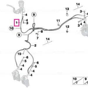 Retur ușor Brake line group, control circuit, front - BMW Motorrad