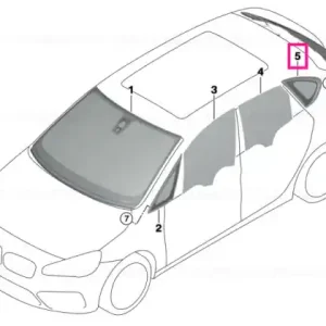 Side window, rigid, rear left SSG / BASIS - BMW Livrare rapidă