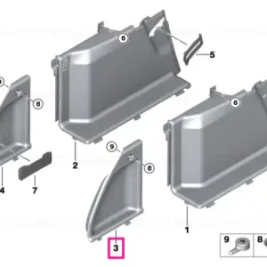 Premium Left trunk flap SCHWARZ - BMW