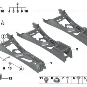 Kneepad, centre console SCHWARZ - BMW Promoție