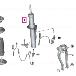 Spring strut front right VDC AWD - BMW Cel mai vândut