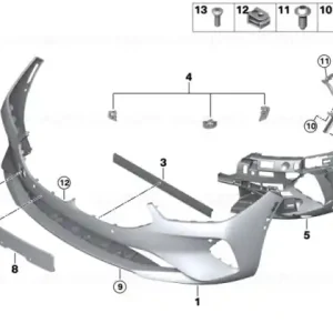 Bumper guide, right upper - BMW Calitate înaltă