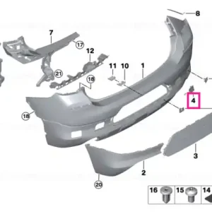 Premium Capac ornament carlig spate - BMW