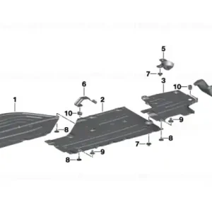 Underbody panelling, rear left - BMW Doar azi