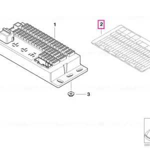 Label "fuse box" - BMW - Mini Plată securizată