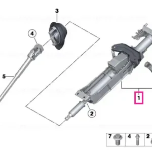 Reducere Manually adjust. steering column - BMW
