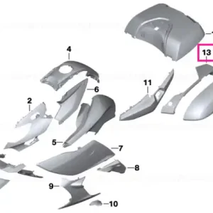 Trim, trunk floor, upper left, primed - BMW Motorrad Ofertă specială