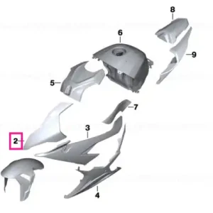 Cel mai bun preț Upper trim section, left RACING-RED - BMW Motorrad